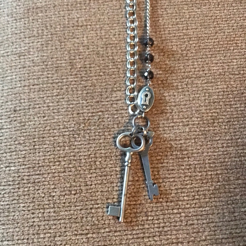Lock and key necklace